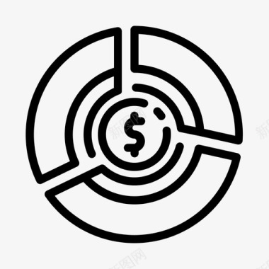 饼图货币金融图标图标