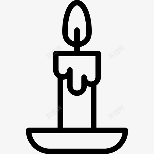 蜡烛万圣节18直系图标svg_新图网 https://ixintu.com 万圣节18 直系 蜡烛