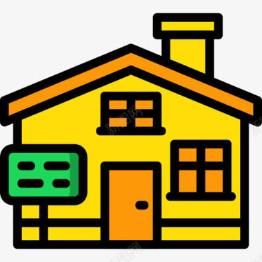 房子房地产17黄色图标图标