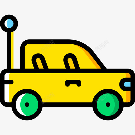 汽车玩具婴儿14黄色图标svg_新图网 https://ixintu.com 婴儿14 汽车玩具 黄色