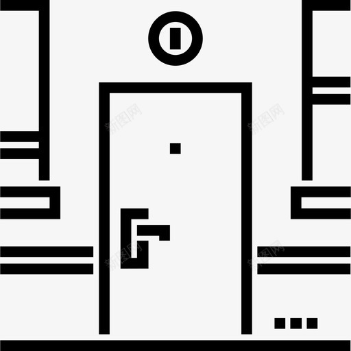 门真实状态线性图标svg_新图网 https://ixintu.com 真实状态 线性 门