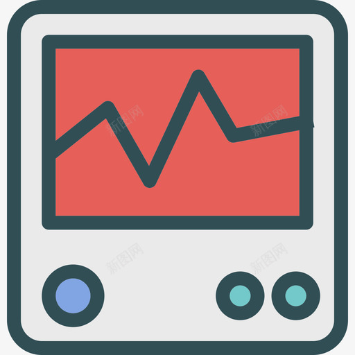 心电图医学9线色图标svg_新图网 https://ixintu.com 医学9 心电图 线色