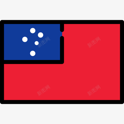 萨摩亚旗帜收藏长方形图标svg_新图网 https://ixintu.com 旗帜收藏 萨摩亚 长方形