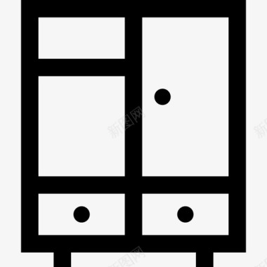 壁橱家具14线性图标图标