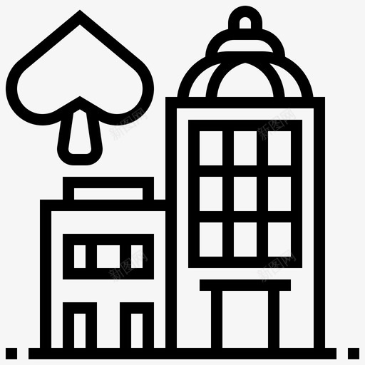 建赌场赌博风险图标svg_新图网 https://ixintu.com 塔 建赌场 赌博 赌博线 风险