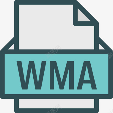 Wma格式2线性颜色图标图标