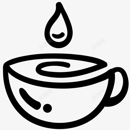 热咖啡饮料拿铁图标svg_新图网 https://ixintu.com 咖啡轮廓涂鸦 拿铁 热咖啡 饮料 马奇亚托