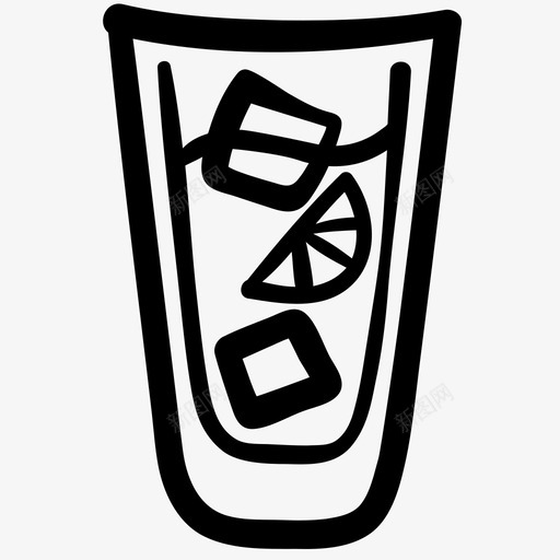 软饮料果汁橙汁图标svg_新图网 https://ixintu.com 咖啡轮廓涂鸦 夏天 果汁 橙汁 软饮料