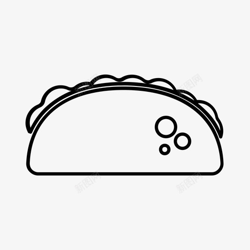 玉米卷面包食物图标svg_新图网 https://ixintu.com 三明治 玉米卷 蔬菜 面包 食品和饮料 食物
