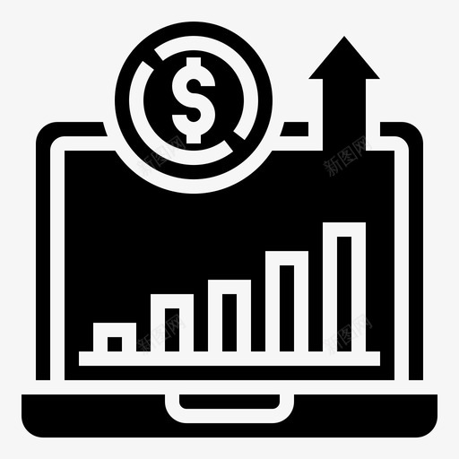 价值投资图表计算机图标svg_新图网 https://ixintu.com 价值投资 储蓄和投资字形 图表 计算机