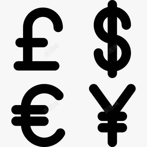 货币商业银行和金融要素图标svg_新图网 https://ixintu.com 商业 货币 银行和金融要素