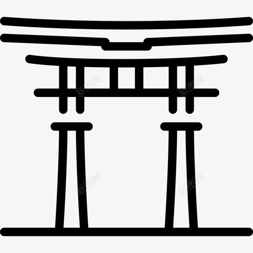 它岛神社纪念碑1直线图标svg_新图网 https://ixintu.com 它岛神社 直线 纪念碑1