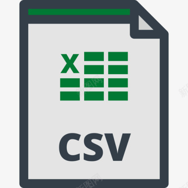 Csv文件类型2线性颜色图标图标