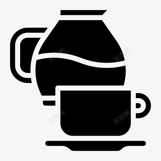 咖啡机玻璃杯马克杯图标svg_新图网 https://ixintu.com 办公室 咖啡机 固体饮料 玻璃杯 马克杯