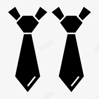 商务领带办公室图标图标