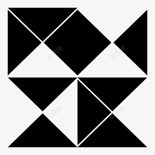 变化几何学光学图标svg_新图网 https://ixintu.com 光学 几何学 变化 对称 正方形