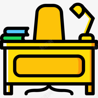 办公桌教育6黄色图标图标