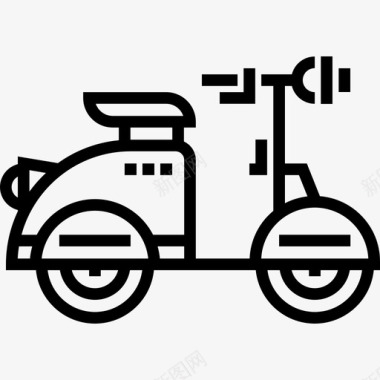 摩托车运输4直线图标图标