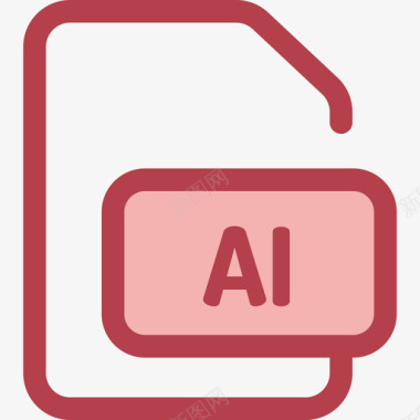 AI工具8红色图标图标