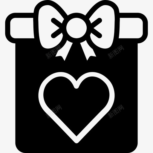 礼品盒浪漫生活方式4填充图标svg_新图网 https://ixintu.com 填充 浪漫生活方式4 礼品盒