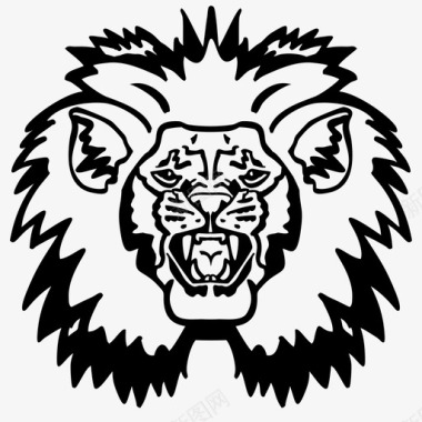 狮子丛林狮子脸图标图标