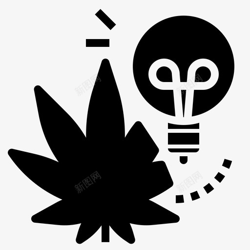 大麻点子大麻创意图标svg_新图网 https://ixintu.com 创意 医用大麻 大麻 大麻点子 能量