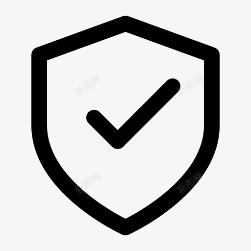 屏蔽验证复选标记保护图标svg_新图网 https://ixintu.com 保护 复选标记 安全 屏蔽验证 用户界面线图标设置