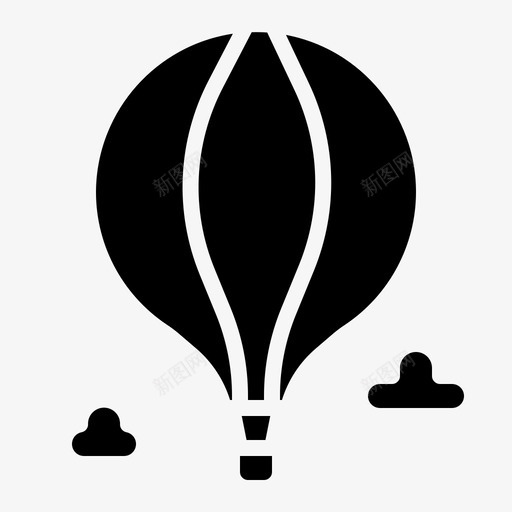 热气球运输旅行图标svg_新图网 https://ixintu.com 旅行 热气球 运输 运输固体