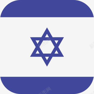 以色列国际国旗3圆形广场图标图标