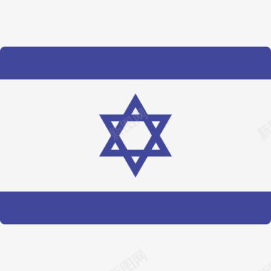 以色列国际旗帜长方形图标图标