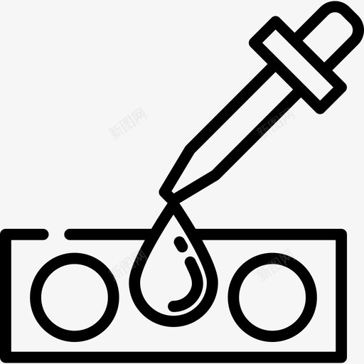 滴化学5线性图标svg_新图网 https://ixintu.com 化学5 滴 线性