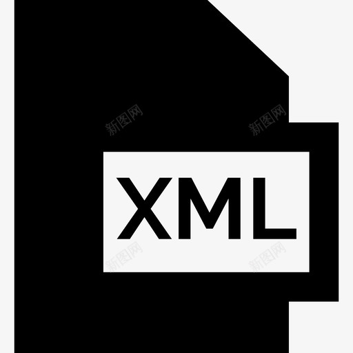 Xml文件格式集合已填充图标svg_新图网 https://ixintu.com Xml 已填充 文件格式集合