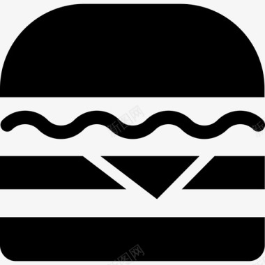 汉堡食品图标系列填充图标