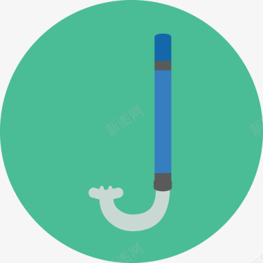 浮潜水肺潜水圆形平底图标图标