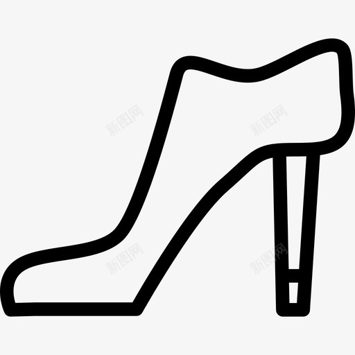 高跟鞋家居元素2直线型图标svg_新图网 https://ixintu.com 家居元素2 直线型 高跟鞋