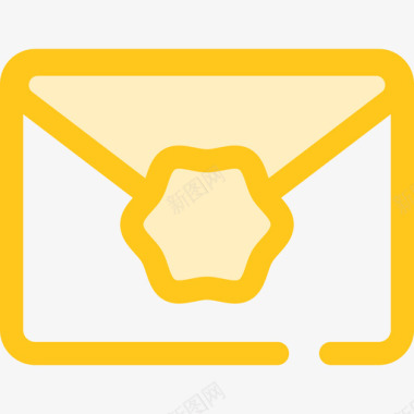 电子邮件通讯11黄色图标图标