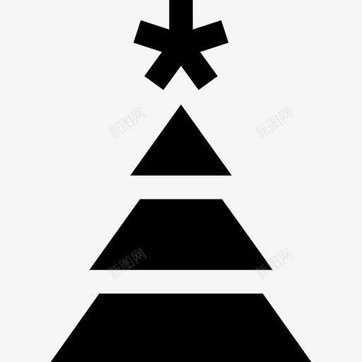 圣诞树实心节日元素填充图标svg_新图网 https://ixintu.com 圣诞树 填充 实心节日元素