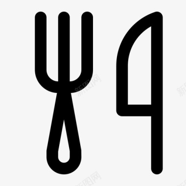 叉刀餐具叉和刀图标图标