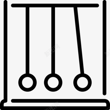牛顿摇篮科学5直线型图标图标