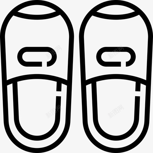 拖鞋spa元素直线型图标svg_新图网 https://ixintu.com spa元素 拖鞋 直线型