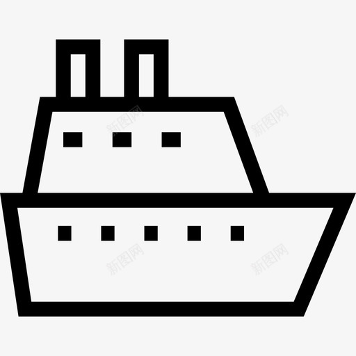 船运输2直线图标svg_新图网 https://ixintu.com 直线 船 运输2