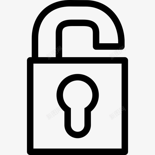 解锁业务3线性图标svg_新图网 https://ixintu.com 业务3 线性 解锁
