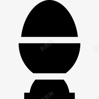 煎蛋固体食物和餐厅元素填充图标图标