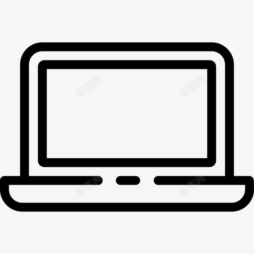 笔记本电脑接口2线性图标svg_新图网 https://ixintu.com 接口2 笔记本电脑 线性
