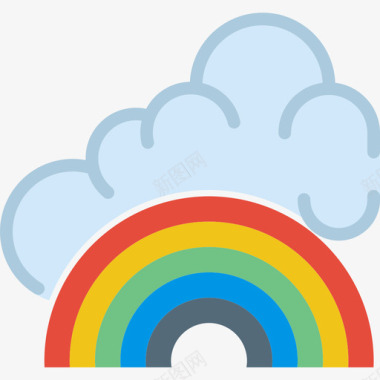 彩虹气象2平坦图标图标