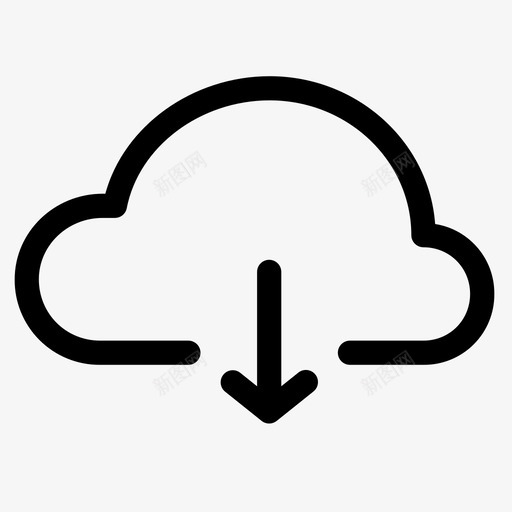 云端下载svg_新图网 https://ixintu.com 云端下载 cloud-cloud-download