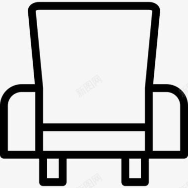 扶手椅家用和家具元件直线型图标图标
