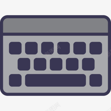键盘技术元件组轻平边框图标图标