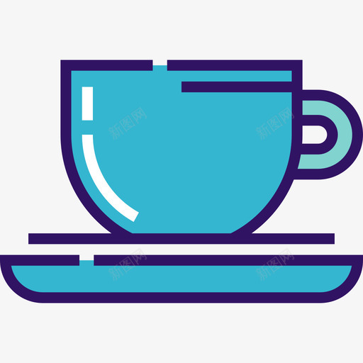 咖啡杯厨房6线性颜色图标svg_新图网 https://ixintu.com 厨房6 咖啡杯 线性颜色