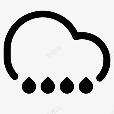 多雨多云水图标图标